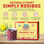 Load image into Gallery viewer, Organic Red Rooibos Tea Bags 100 Count - Naturally Sweet Herbal Tea Safe for Children &amp; Pregnant Women - Low Tannin, Premium South African Caffeine Free Tea Bags Sustainably &amp; Ethically Farmed