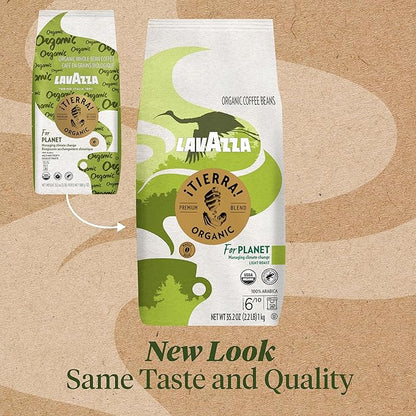 Lavazza Organic Light Roast Arabica Coffee Blend, USDA/Canada Organic Certified, 2.2 Lb