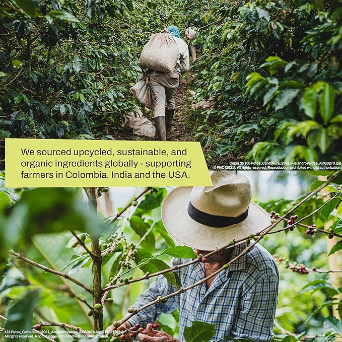 Projo* Power Coffee – Instant Coffee with 10g Protein - Grass-Fed Hydrolyzed Bovine Collagen & 225mg Caffeine – Organic, Unsweetened, Medium Roast – Bold Black – 12 Single-Serve Packets