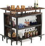Load image into Gallery viewer, LITTLE TREE Home Bar Unit Mini Liquor Table Cabinet