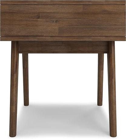 SIMPLIHOME Clarkson SOLID ACACIA WOOD 22 Inch Wide Rectangle Contemporary End Table in Rustic Natural Aged Brown, For the Living Room and Bedroom
