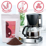 Load image into Gallery viewer, Mommee Coffee Decaf Ground Low Acid Coffee - 100% Arabica Organic Decaf Coffee Beans with Smooth Caramel Flavor - Medium Grind for Drip, Reusable One Cup Filters - 11 oz