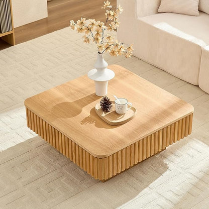 KEVINSPACE Lift Top Coffee Table Square Coffee Tables for Living Room Furniture Small CoffeeTable with Large Hidden Storage Center Table Mid Century ModernTable Rustic Ash 35.43" W x14.57-24.5" H