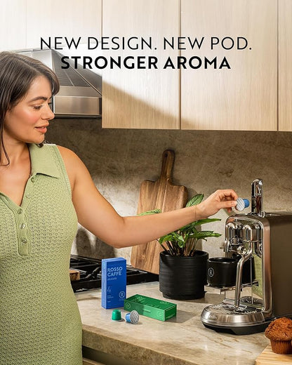 ROSSO CAFFÈ 60 Espresso Coffee Pods for Nespresso Original Machines - Premium Capsule Sampler Variety Pack 6 Flavors, Rich Breakfast to Intense Roasts