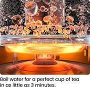 Chefman Electric Kettle with Tea Infuser, 1L 1500W, Removable Lid for Easy Cleaning, Boil-Dry Protection, Stainless Steel Filter, BPA Free, Auto Shut Off Hot Water Boiler, Small Electric Tea Kettle