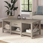 Load image into Gallery viewer, Bush Furniture Key West Coffee Table with Storage in Washed Gray