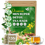 Load image into Gallery viewer, FreshDrinkUS, Premium 135 Tea Bags Men Super Detox Tea – Herbal Blend with Senna, Dandelion Root, Ginger, Peppermint &amp; More – 100% Natural, Sugar-Free. Caffeine-Free. Gluten-Free. Vegan