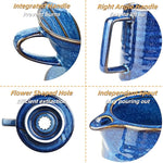 Load image into Gallery viewer, Pour Over Coffee Maker,Ceramic Coffee Maker With 40 pcs V60 Paper Filter，15oz/450ml Pour Over Coffee Dripper (Starry Blue, V02)