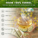 Load image into Gallery viewer, FreshDrinkUS, Premium 75 Fennel Seed Tea Bags – 100% Natural &amp; Pure, Handmade Herbal Tea, Eco-Friendly, Fresh Aroma, Made with Natural Material Tea Bags. No Sugar, No Caffeine, No Gluten, Vegan.