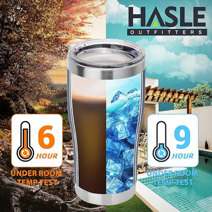 HASLE OUTFITTERS 20 oz Tumbler Bulk, Stainless Steel Tumblers with Lid, Vacuum Insulated Tumbler, Double Wall Powder Coated Cup, coffee mugs, Navy Blue, 6 Pack