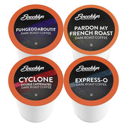 Brooklyn Beans Coffee Pods, Bold Gourmet Variety Pack - Compatible with Keurig 2.0 K Cup Brewers, 40 Count, Strong and Intense Dark Roast