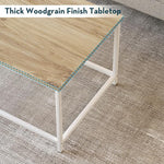 Load image into Gallery viewer, SAYGOER Coffee Table Simple Modern Coffee Tables Open Design Rectangular Minimalist Center Table for Living Room Home Office, Easy Assembly, 39.37 x 19.69 x 17.72, Oak White