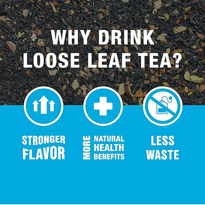 Tiesta Tea - Orange Spice Tea, Loose Leaf, Cinnamon Orange Black Tea, Premium High Caffeine Tea Blend, Make Hot or Iced & Up to 200 Cups, 16 oz Resealable Bulk Pouch