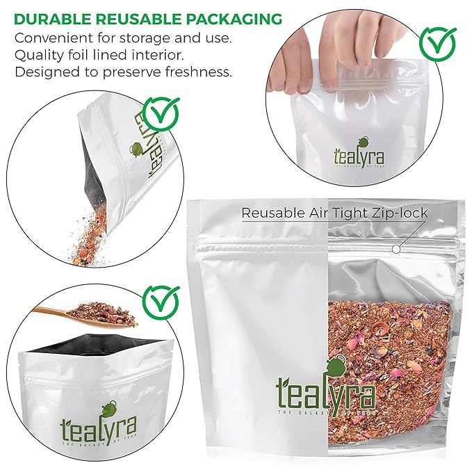 Tealyra - Rooibos Roman Province - Red Bush - Lavender and Blueberries - Herbal Loose leaf Tea - Caffeine-Free - Relaxing Tea - All Natural - 110g (4-ounce)