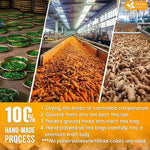 Load image into Gallery viewer, FreshDrinkUS, Premium 35 Tulsi Turmeric Ginger Tea Bags, 100% Natural &amp; Pure from Tulsi Holy Basil Leaves, Turmeric and Ginger. Made with Natural Material Tea Bags. No Sugar, No Caffeine, Vegan.