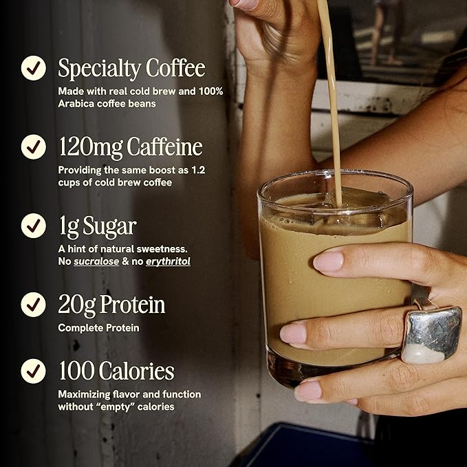 Protein Coffee - Real Cold Brew with Decadent Cocoa - 20g Ready To Drink Protein - 1g Sugar - 100 Calories - No Added Sugar, 99% Lactose Free Keto Friendly Proffee - 11 FL OZ - 12pk Mocha
