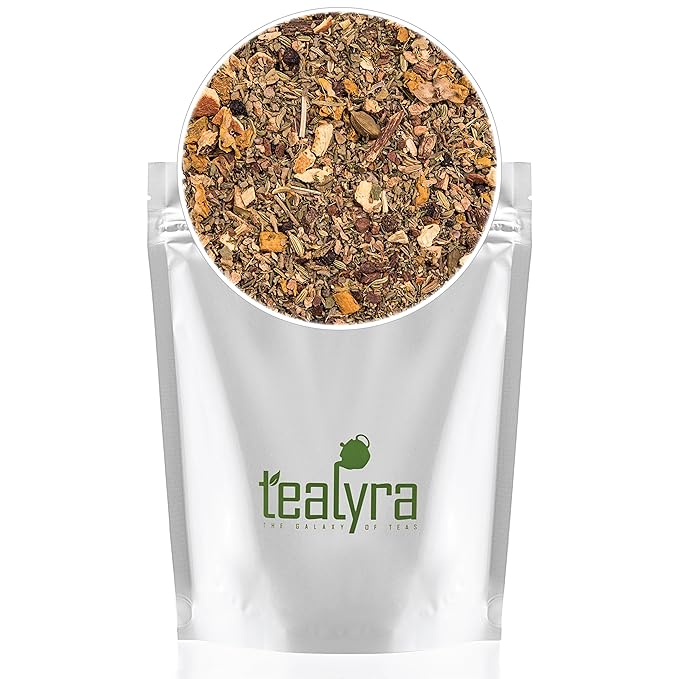 Tealyra - Holistic Health Tea - Turmeric Healthy Tonic - Ginger - Fennel - Cinnamon - Loose Leaf - All-In-One Wellness Blend - Caffeine-Free - 224g (8-ounce)