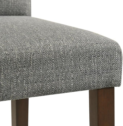 CHITA Counter Height Bar Stools Set of 2, 27" H Seat Height Upholstered Barstools, Fabric in Fog Grey