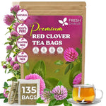 Load image into Gallery viewer, FreshDrinkUS, Premium Red Clover Herbal Tea– 135 Tea Bags – Pure – Naturally Smooth &amp; Mild Flavor – Premium Quality, Eco-Conscious Packaging. Caffeine-Free. Gluten Free. Vegan