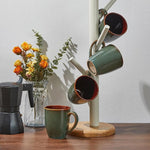 Load image into Gallery viewer, Coffee Mug 16 oz, Ceramic Coffee Mugs Set of 4, Reactive Glaze Mug for Latte/Tea/Cappuccino, Large Stackable Mug Set for Men, Women, Dad, Mom, Dishwasher &amp; Microwave Safe, Brown Green