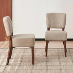 Load image into Gallery viewer, Howtek Modern Dining Chairs Set of 2 with 6.3" Thick Seat Cushions, Space-Saving Stackable Upholstered Kitchen Chairs, Ergonomic Backrest &amp; Metal Legs, Brown