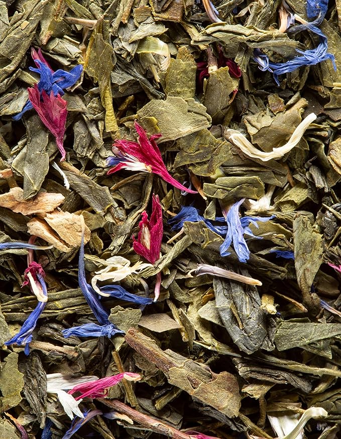 Dammann Freres Sachets, L'Ôriental Tea Bags, Premium Gourmet French Green Tea, Blend Passion Fruit, Peach, Strawberry Flavors, Individually Wrapped, 24 Count (Single Pack)