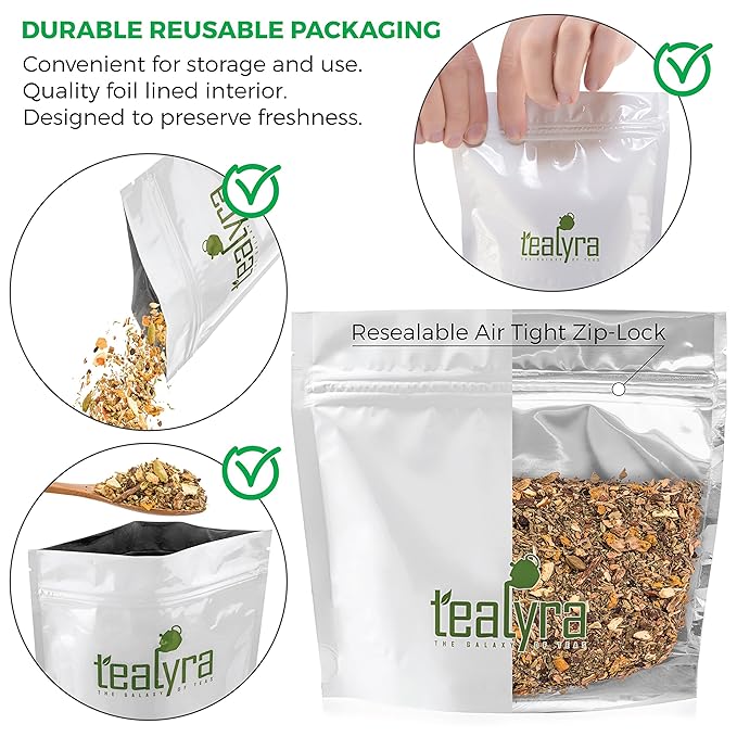 Tealyra - Holistic Health Tea - Turmeric Healthy Tonic - Ginger - Fennel - Cinnamon - Loose Leaf - All-In-One Wellness Blend - Caffeine-Free - 224g (8-ounce)