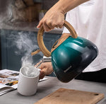 Load image into Gallery viewer, MARSKITOP Whistling Tea Kettle for Stove Top 2.6 Quart, Food Grade Stainless Steel Teapot for Stovetop with Cool Touch Ergonomic Handle, Tea Pot for Stove Induction Cooktop, Green