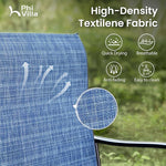 Load image into Gallery viewer, PHI VILLA 3 Piece Outdoor Bar Set, High Top Patio Bistro Table and Bar Chairs with Blue Textilene Fabric &amp; Rustproof Metal Frame for Backyard, Balcony, Garden &amp; Poolside