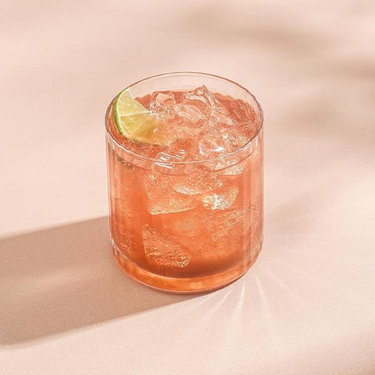 JoyJolt Elle 10oz Double Old Fashioned Whiskey Glasses - Set of 2, Lead-Free Glassware, Dishwasher Safe, Vintage Style Drinking Glasses