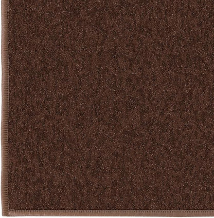 Ottomanson Rugs for Entryway 2'3" x 3' Non Slip Solid Small Area Rugs Durable Front Door Mat Rug Stain Resistant Entrance Rugs for Bathroom Kitchen Bedroom & Living Room, Brown