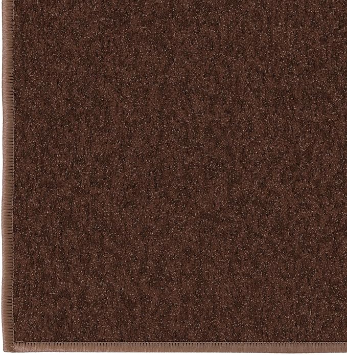 Ottomanson Hallway Runner Rug 2'7" x 9'10" Non Slip Solid Area Rugs Easy to Clean Laundry Rug Runner Durable & Pet Friendly Floor Carpet Runners for Hallways Entryway Living Room Kitchen, Brown