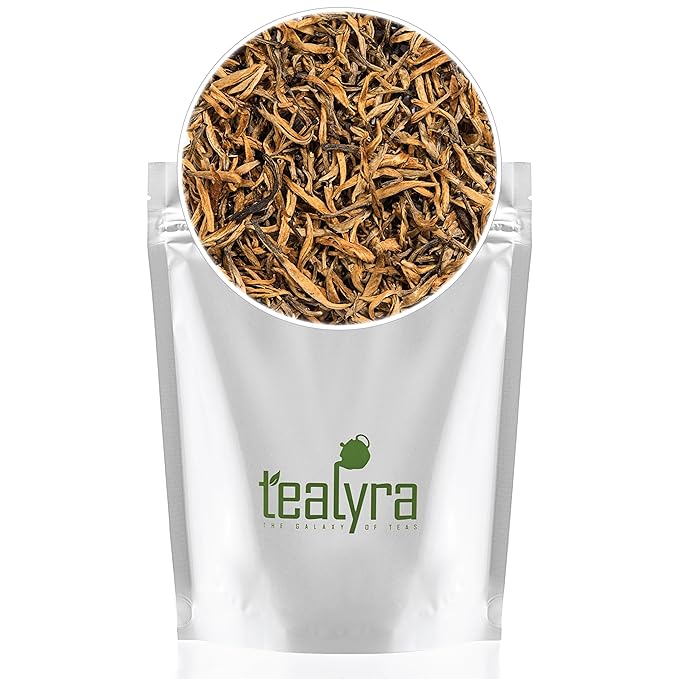 Tealyra - Imperial Golden Monkey - Yunnan Black Loose Leaf Tea - Best Chinese Black Tea - Bold Caffeine - 110g (4-ounce)
