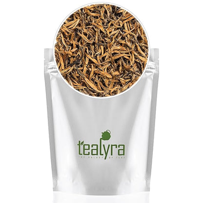 Tealyra - Imperial Golden Monkey - Yunnan Black Loose Leaf Tea - Best Chinese Black Tea - Bold Caffeine - 110g (4-ounce)