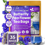 Load image into Gallery viewer, FreshDrinkUS, Premium 35 Butterfly Pea Tea Bags, 100% Natural and Pure from Butterfly Pea Flowers, Hand-made, Made With Natural Materials-Corn Fiber Tea Bag, Sugar/Caffeine/Gluten Free, Vegan