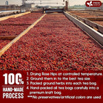 Load image into Gallery viewer, FreshDrinkUS, Premium 135 Rosehip Tea Bags, 100% Natural &amp; Pure from Rose Hip Fruits. Loose Rosehip Herbal Tea. Made with Natural Material Tea Bags. No Sugar, No Caffeine, No Gluten, Vegan.