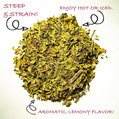Worldwide Botanicals Organic Lemon Balm Tea, 6 Ounces - Loose Leaf Premium Herbal Tea | 100% Pure Lemon Balm Leaves | For Stress Relief and Good Digestion | Kosher