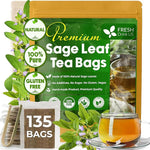 Load image into Gallery viewer, FreshDrinkUS, Premium 135 Sage Leaf Tea Bags, 100% Natural &amp; Pure from Sage Leaves. Loose Leaf Herbal Tea. Made with Natural Material Tea Bags. No Sugar, No Caffeine, No Gluten, Vegan.