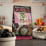 Load image into Gallery viewer, Bones Coffee Company Blackberry Cobbler Flavored Coffee Beans, Whole Bean Coffee Medium Roast Low Acid, Blackberry Cobbler Flavor (12 oz)