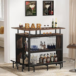 Load image into Gallery viewer, LITTLE TREE Home Bar Unit Mini Liquor Table Cabinet