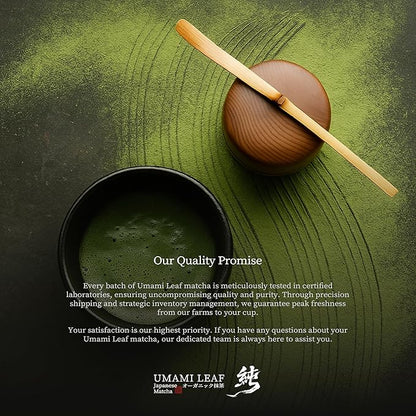 Umami Leaf Organic Japanese Ceremonial Grade Matcha - 100% Pure Green Tea Powder, USDA Certified, First Harvest, Authentic Origin From Uji, Kyoto (40g / 1.4oz Tin)
