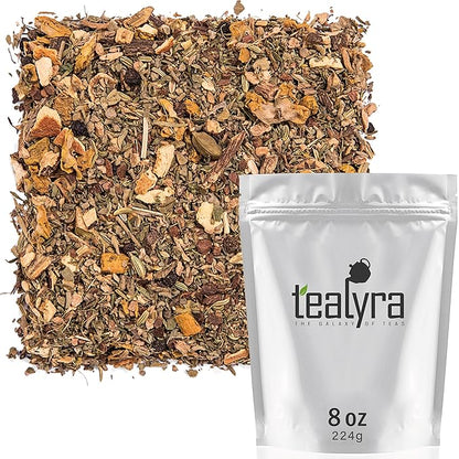 Tealyra - Holistic Health Tea - Turmeric Healthy Tonic - Ginger - Fennel - Cinnamon - Loose Leaf - All-In-One Wellness Blend - Caffeine-Free - 224g (8-ounce)