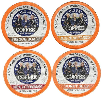 Founding Fathers Coffee Single Serve Pods for Keurig 2.0 K-Cup Brewers, Variety Pack, 80 Count