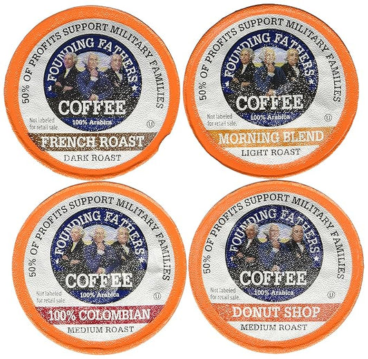 Founding Fathers Coffee Single Serve Pods for Keurig 2.0 K-Cup Brewers, Variety Pack, 80 Count