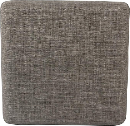 Homepop Home Decor | Modern 24-Inch Counter Stool | Backless Metal Frame Bar Stools Counter Height | Decorative Home Furniture, Brown, K7651.24-F1552