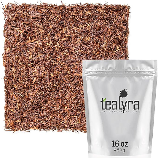 Tealyra - Pure Rooibos Red Herbal Tea - African Red Bush Loose Leaf Tea - High in Antioxidants - Relax - Detox - Low Blood Pressure - Kids Welcome - Caffeine-Free - 450g (16-ounce)