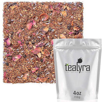 Tealyra - Rooibos Roman Province - Red Bush - Lavender and Blueberries - Herbal Loose leaf Tea - Caffeine-Free - Relaxing Tea - All Natural - 110g (4-ounce)