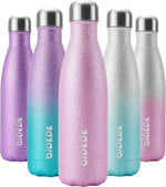 Load image into Gallery viewer, BJPKPK Insulated Water Bottles 17oz Stainless Steel Sports Water Bottles Keep Cold for 24 Hours and Hot for 12 Hours,BPA Free,Glitter Pink