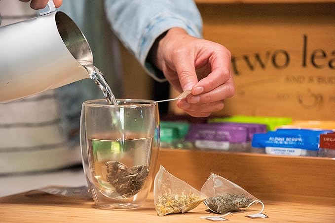 Two Leaves and a Bud Organic Assam Black Tea Bags, Whole Leaf Caffeinated Black Tea in Compostable Sachets, Delicious Plain or with Milk, 15 Count (Pack of 1)